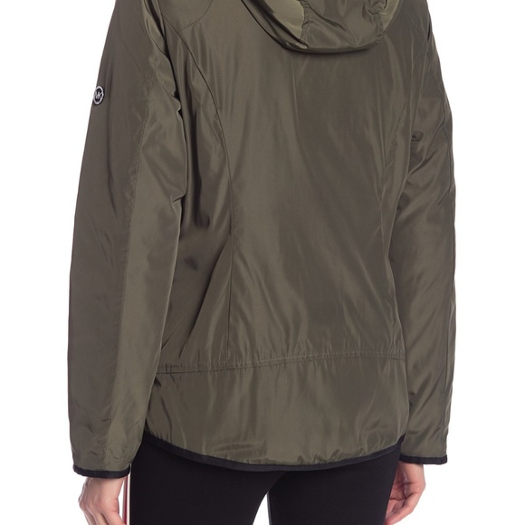Michael Kors Plush Lined Windbreaker L New Olive - Picture 2 of 4